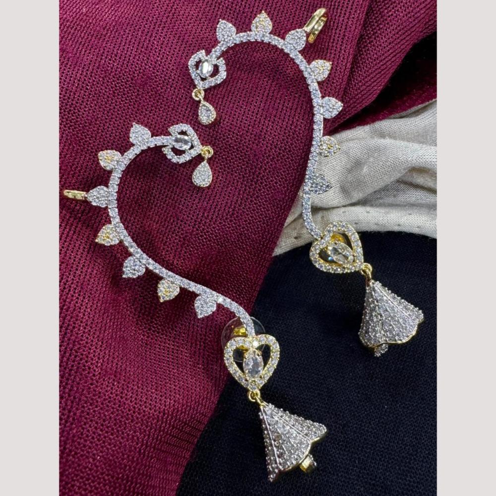 Kavita Art Stylish American Diamond Ear Cuffs for Modern Look