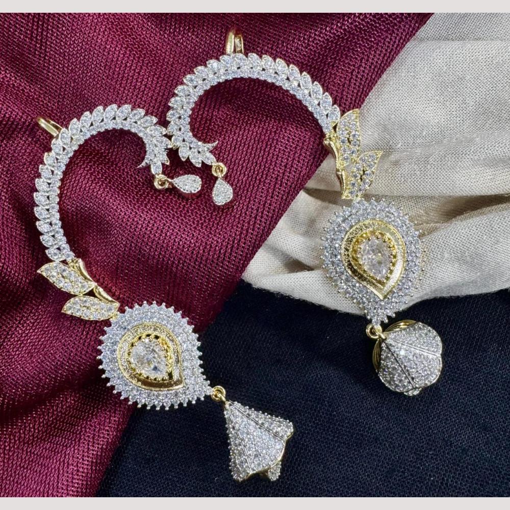 Kavita Art Fashion American Diamond Ear Cuffs for Women & Girls