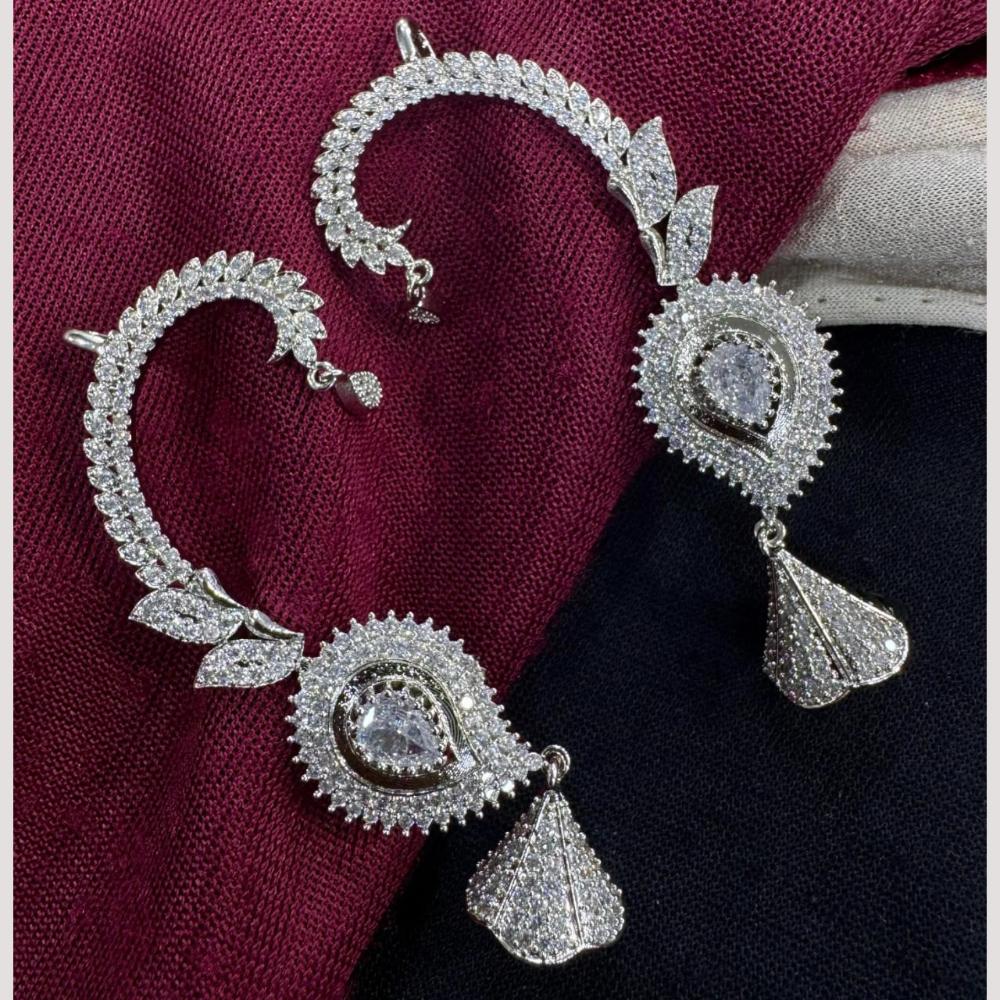 Kavita Art Fashion American Diamond Ear Cuffs for Women & Girls