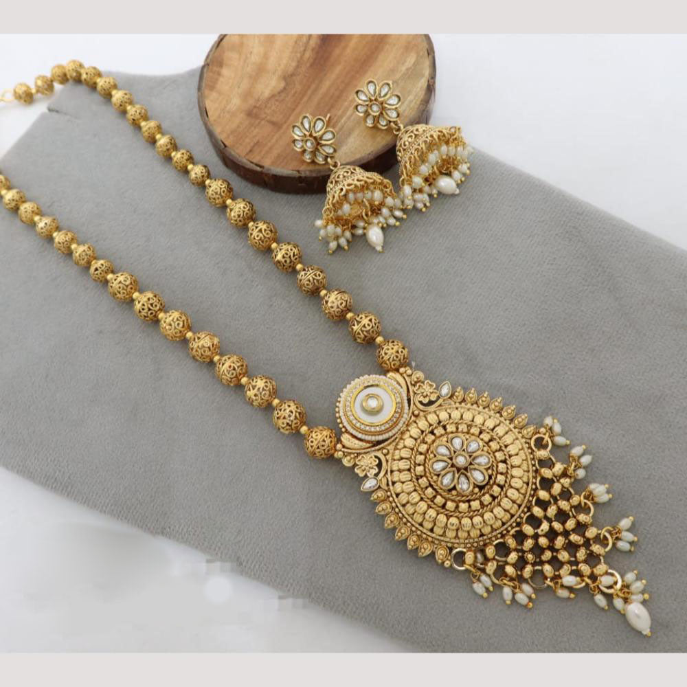 Kavita Art Exclusive Kundan and Pota Stone Necklace Set Jewelry