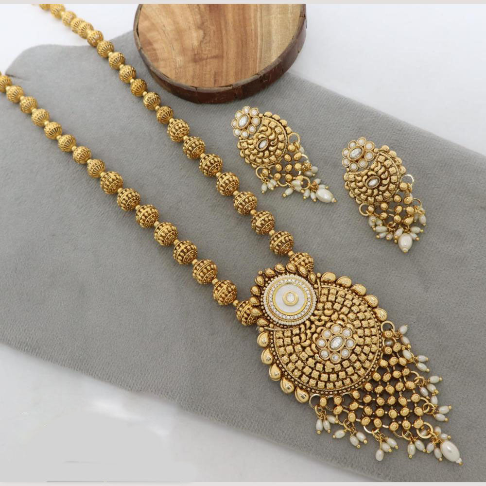 Kavita Art Exclusive Kundan and Pota Stone Necklace Set Jewelry