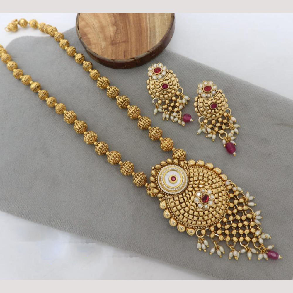 Kavita Art Exclusive Kundan and Pota Stone Necklace Set Jewelry