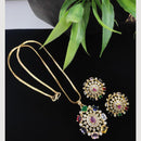 Kavita Art Traditional American Stone Pendant Necklace Set For Traditional Wear
