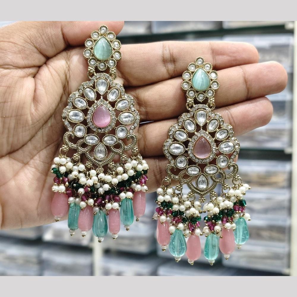 Kavita Art Fashionista Crystal and Beads Dangler Earrings