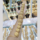 Kavita Art Traditional Temple Kamarbandh Antique Gold Waist Belt with Laxmi Idol Design