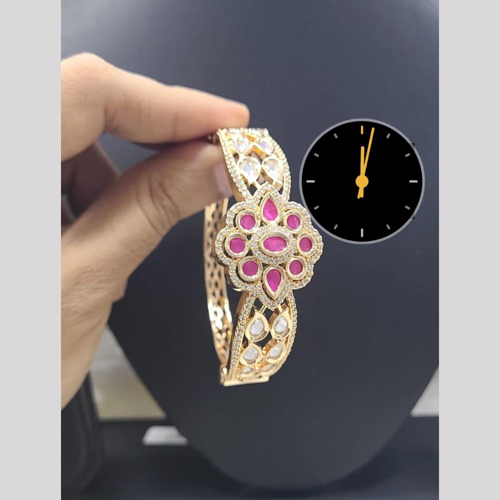 Kavita Art Royal Spark Polki Kundan Stone Openable Bracelet For Every Occassion