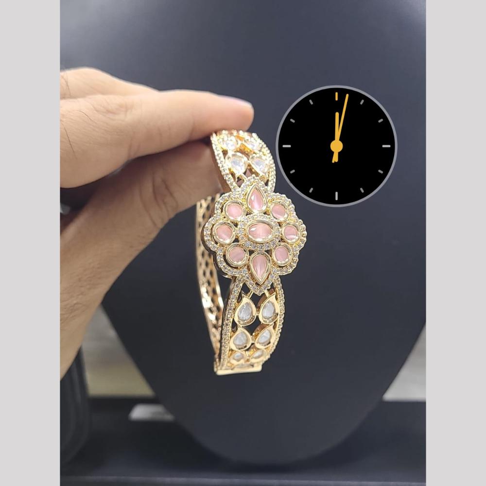 Kavita Art Royal Spark Polki Kundan Stone Openable Bracelet For Every Occassion
