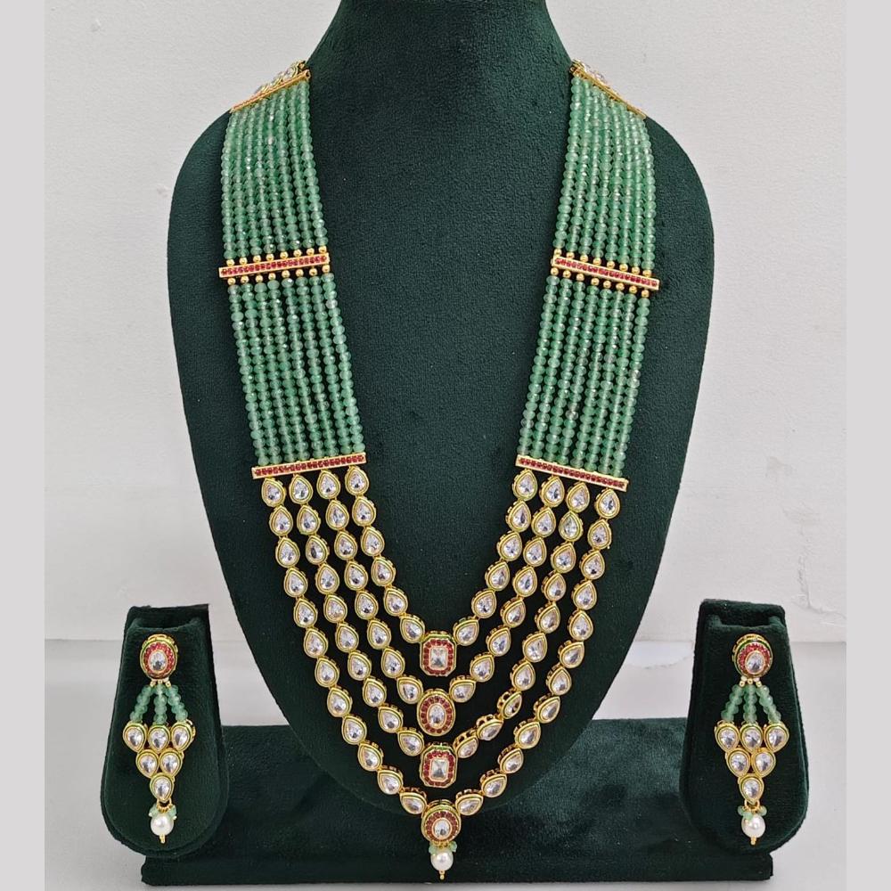 Kavita Art Royal Multi Layered Kundan And Pearl Long Necklace Set
