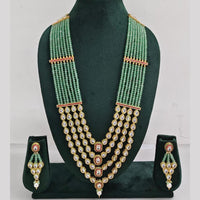 Kavita Art Royal Multi Layered Kundan And Pearl Long Necklace Set