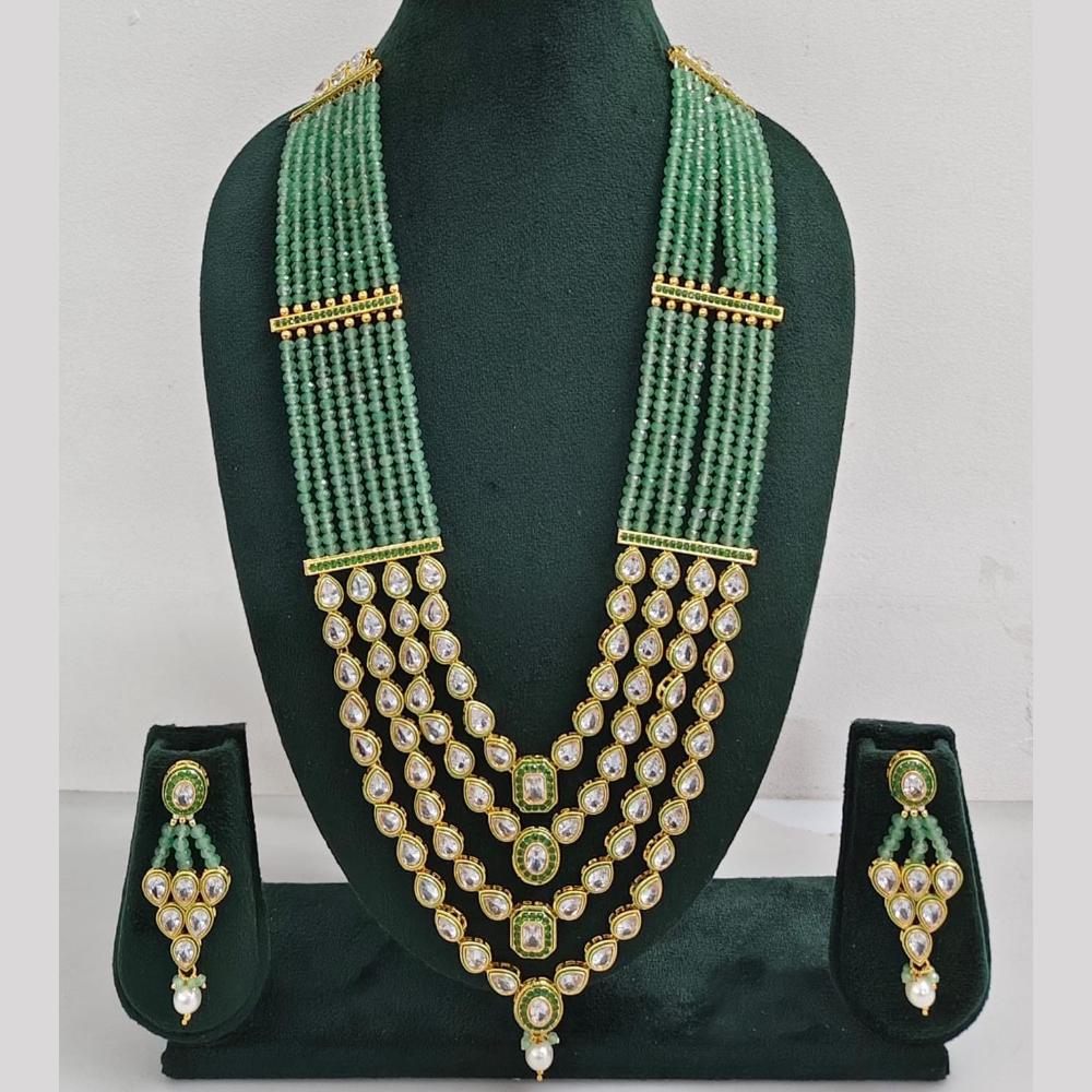 Kavita Art Royal Multi Layered Kundan And Pearl Long Necklace Set