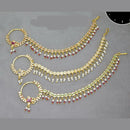 Kavita Art Handcrafted Sparkling Austrian Stone And Pearl Nose Ring