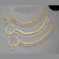 Kavita Art Handcrafted Sparkling Austrian Stone And Pearl Nose Ring