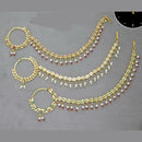 Kavita Art Handcrafted Sparkling Austrian Stone And Pearl Nose Ring