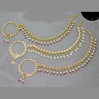 Kavita Art Handcrafted Sparkling Austrian Stone And Pearl Nose Ring