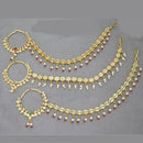 Kavita Art Handcrafted Sparkling Austrian Stone And Pearl Nose Ring