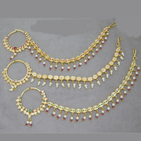 Kavita Art Handcrafted Sparkling Austrian Stone And Pearl Nose Ring