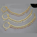 Kavita Art Handcrafted Sparkling Austrian Stone And Pearl Nose Ring