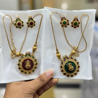 Kavita Art Divine Beauty Meenakari Temple Necklace Set