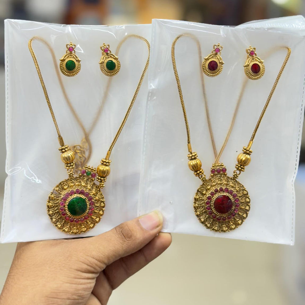 Kavita Art Handcrafted Elegant Pota Stone Necklace Set