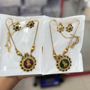 Kavita Art Divine Beauty Meenakari Temple Necklace Set