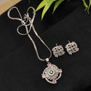 Kavita Art Traditional American Stone Pendant Necklace Set For Party Wear