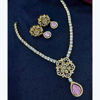 Kavita Art Gold Plated American Diamond Necklace Set