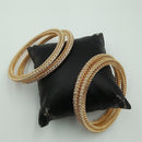 Kavita Art LightWeight  Gold Plated Crystal Stone Bangles Set For All Occassions