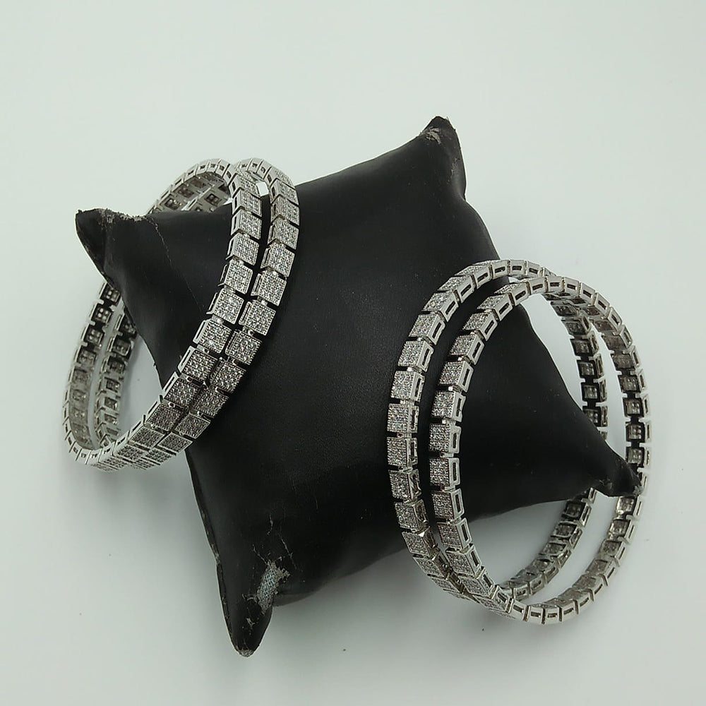 Kavita Art Handcrafted Elegant Crystal Stone Bangles For Wedding Wear
