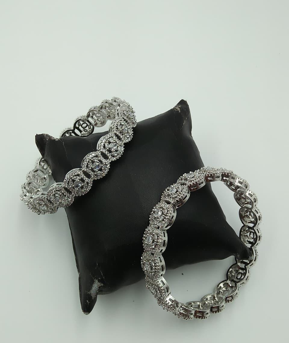 Kavita Art Sparkling American Diamond Bangles Set For All Occassions