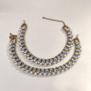 Kavita Art Elegant Shine Crystal and Pearl Choker Necklace Set