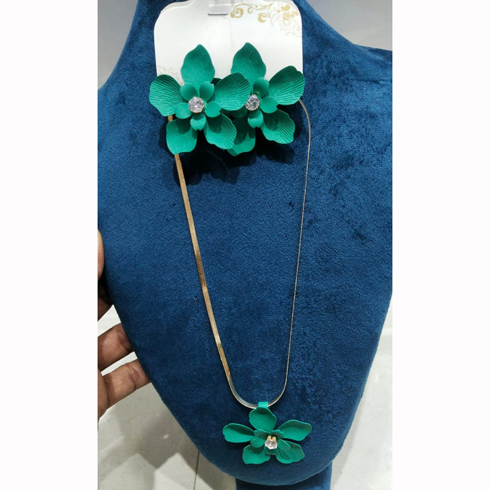 Kavita Art Sparkling Flower Design Austrian Stone Necklace Set
