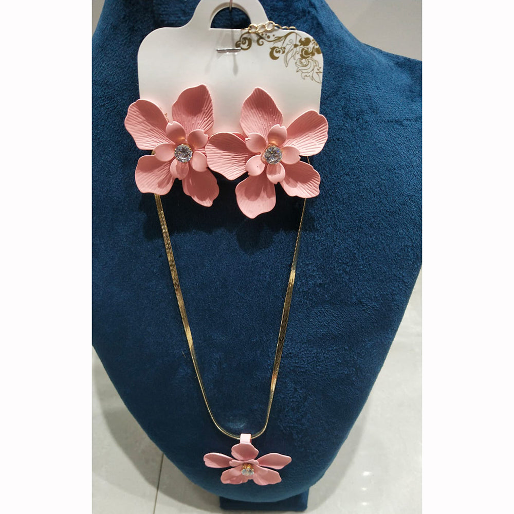 Kavita Art Sparkling Flower Design Austrian Stone Necklace Set