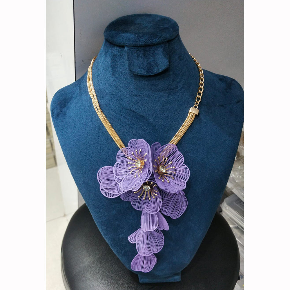 Kavita Art Sparkling Flower Design Austrian Stone Necklace Set