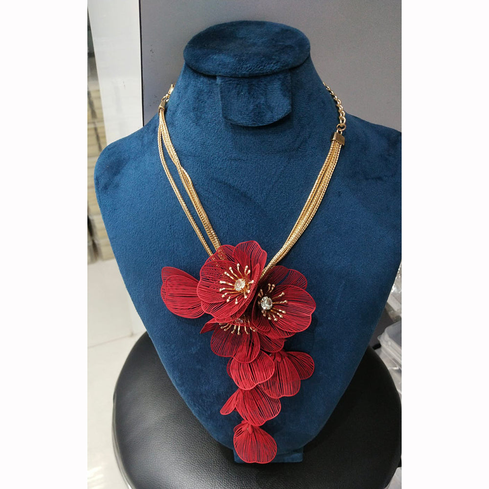 Kavita Art Sparkling Flower Design Austrian Stone Necklace Set