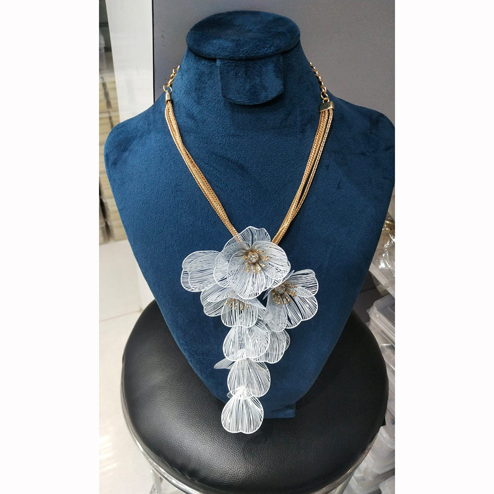 Kavita Art Sparkling Flower Design Austrian Stone Necklace Set