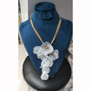 Kavita Art Sparkling Flower Design Austrian Stone Necklace Set