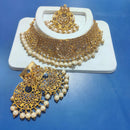 Kavita Art Elegant Shine Crystal and Pearl Choker Necklace Set
