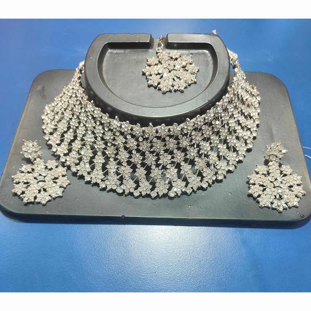 Kavita Art Sparkling Shine Austrian Stone Choker Necklace Set