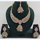 Kavita Art Sparkle Glow Crystal and Pearl Necklace Set