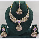 Kavita Art Sparkle Glow Crystal and Pearl Necklace Set