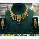 Kavita Art Elegant Shine Pota Stone And Pearls Necklace Set