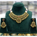 Kavita Art Elegant Shine Pota Stone And Pearls Necklace Set