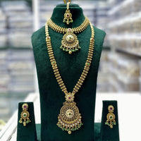 Kavita Art Eternal Charm Pota Stone And Pearl Long Necklace Set