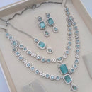 Kavita Art Sparkling American Diamond And Austrian Stone Necklace Set