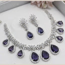 Kavita Art Sparkling American Diamond And Austrian Stone Necklace Set