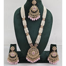 Kavita Art Luxurious Crystal Stone Pearl And Beads Long Necklace Set