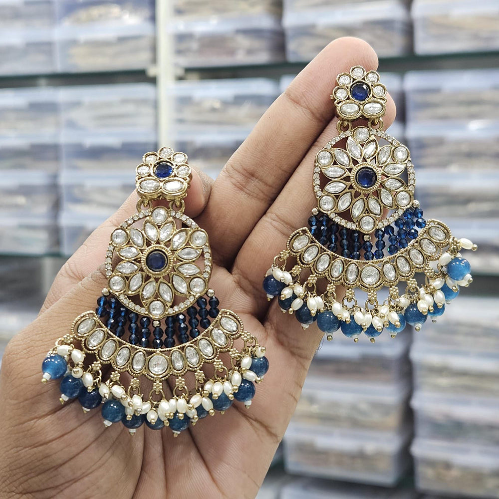 Kavita Art Ethnic Elegance Kundan Stone And Pearls Dangler Earrings