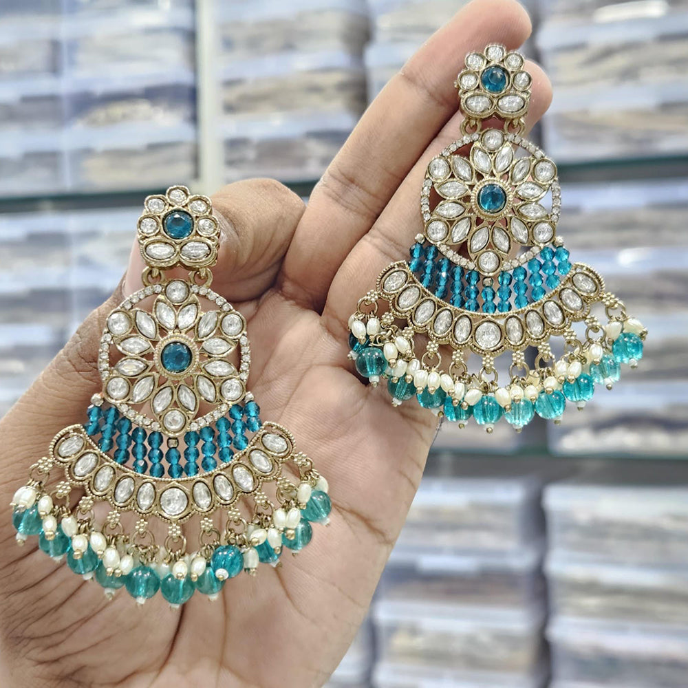 Kavita Art Ethnic Elegance Kundan Stone And Pearls Dangler Earrings