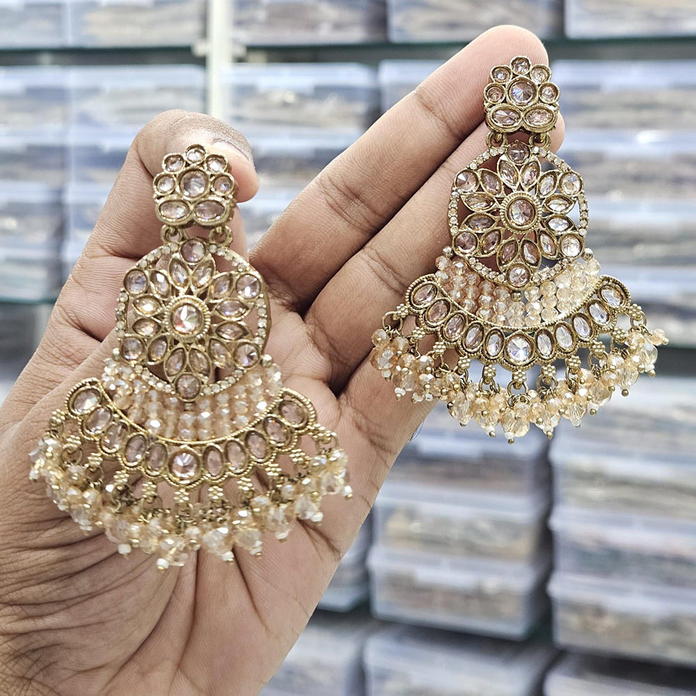 Kavita Art Ethnic Elegance Kundan Stone And Pearls Dangler Earrings