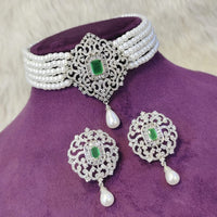 Kavita Art Designer American Daimond Choker Necklace Set